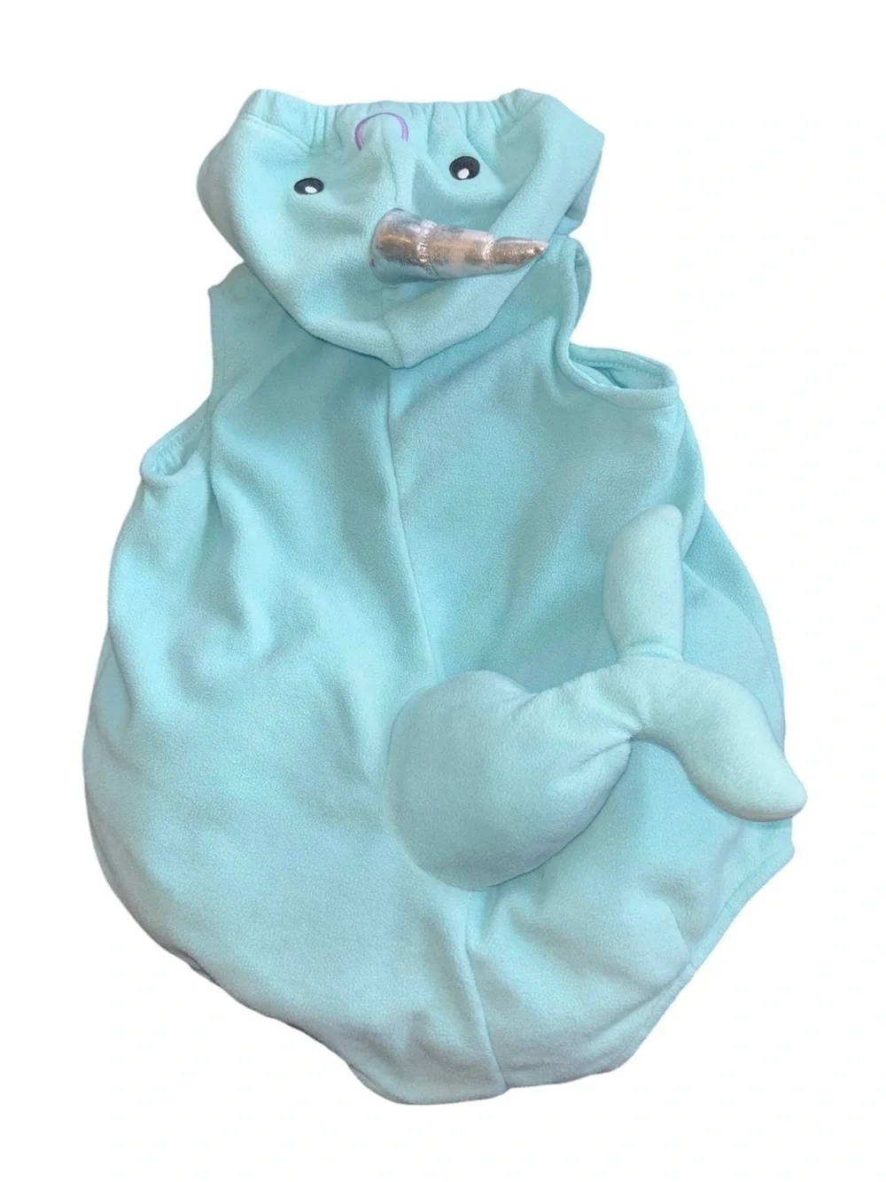 Carter's Baby Narwhal Halloween Costume Sz 12MO Cozy Zip Up Hoodie Warm Dress Up